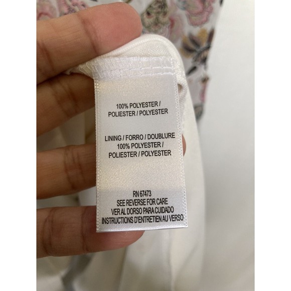 Gabby Skye Women's Sleeveless V-Neck Floral Print Knot Front Dress Size 12 NWT - Picture 8 of 13